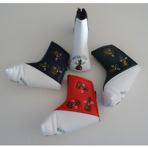 Two-tone Leatherette Blade Putter Cover with Hares